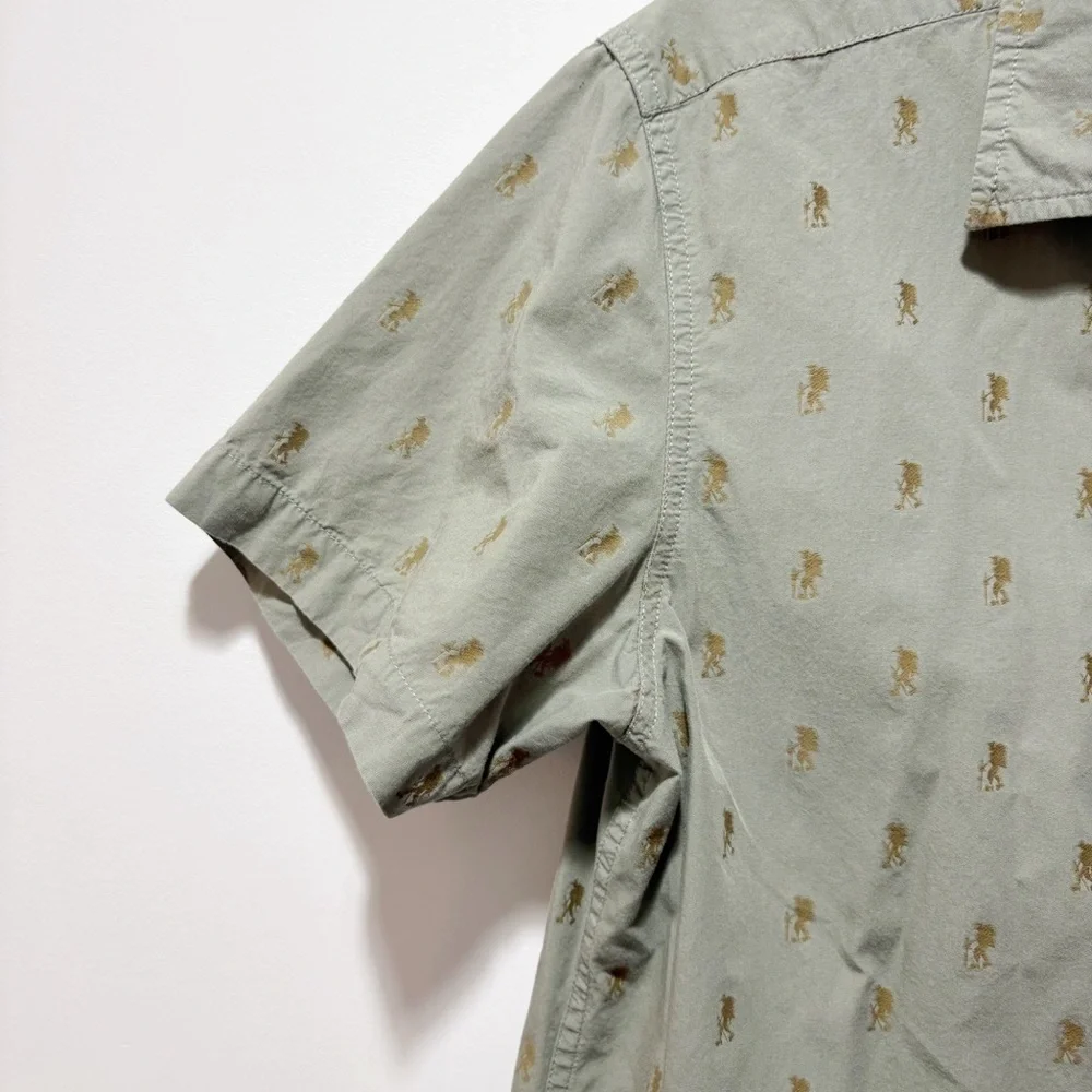The North Face Baytrail Jacquard SS Hiker Graphic Button Up Shirt Men’s Medium